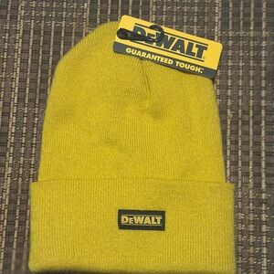 DeWalt Knit Beanie Unisex Mustard Yellow Extended Hawthorne Acrylic NWT USA